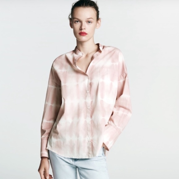 Zara Tops - ❌SOLD❌🥰🥰ZARA Tie Bye Button Down Shirt🥰🥰